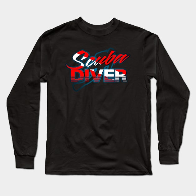 Scuba Diver Long Sleeve T-Shirt by TaterSkinz